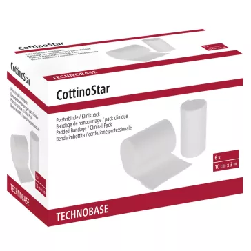 CottinoStart párnázott bandázs, 10 cmx3 m, 6 db