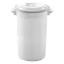 Takarmány tároló, fedővel 100 l, fehér