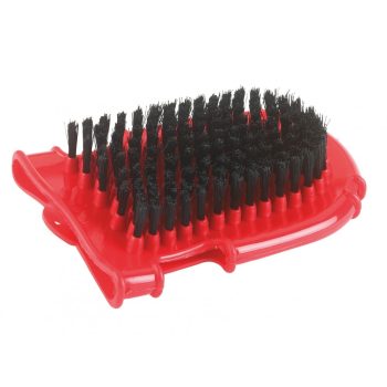 Kétoldalú lótisztító kesztyű, piros