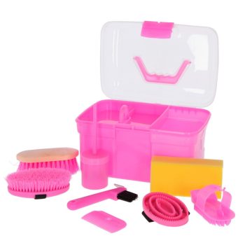 Lóápoló doboz gyerekeknek, pink