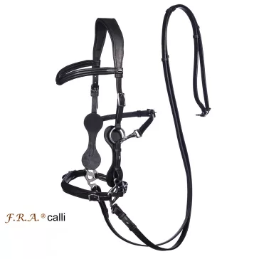 FRA Calli kantár, szár, 2szín, vál. hack.