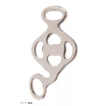 FRA 'Love'  hackamore fémtag (pár) 100mm ezüst