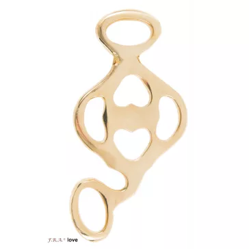 FRA 'Love'  hackamore fémtag (pár) 100mm réz