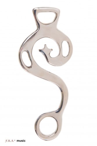 FRA 'Music'  hackamore fémtag (pár) 140mm ezüst
