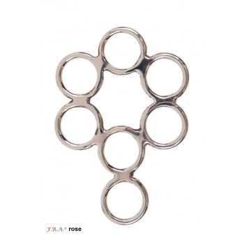 FRA 'Rose'  hackamore fémtag (pár) 145mm ezüst