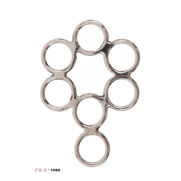 FRA 'Rose'  hackamore fémtag (pár) 145mm ezüst