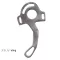 FRA 'Sting'  hackamore fémtag (pár) 160mm ezüst