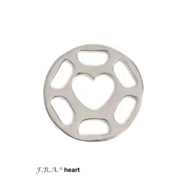 FRA 'heart'  hackamore fémtag (pár) 80mm ezüst