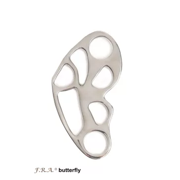   FRA 'butterfly'  hackamore fémtag (pár) 115mm ezüst