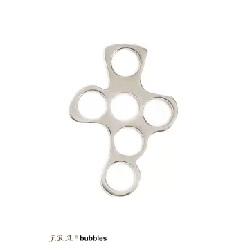   FRA 'bubbles'  hackamore fémtag (pár) 110mm ezüst
