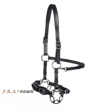 FRA Miranti gyöngyös fekete kantár 10féle hackamore-al