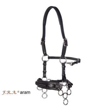 FRA Aram díszvarrásos barna kantár 10féle hackamore-al