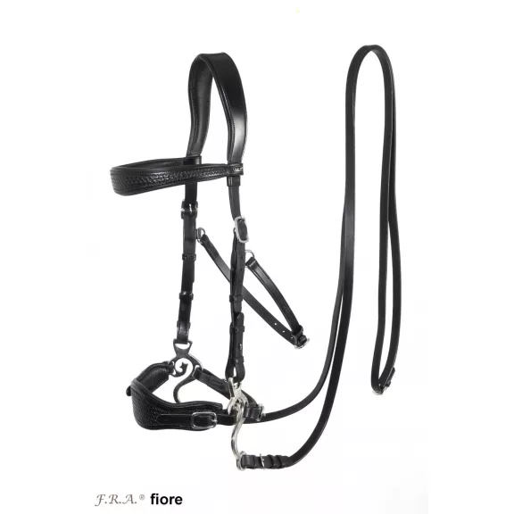 FRA Fiore hackamore-os barna kantár szett szárral és hackamore-al cob