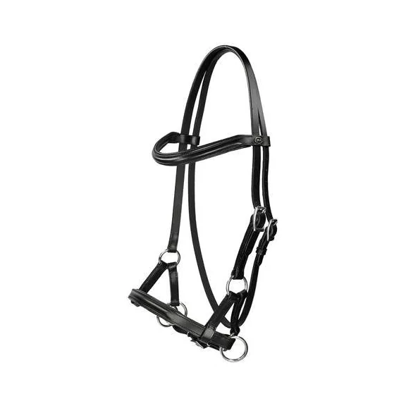 F.R.A. Pardoes kantár sidepull (syst.3) fekete bőr cob 