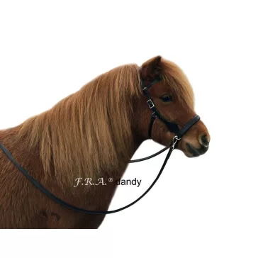   F.R.A. Dandy sidepull poncolt,kristályos bőr kantár szárral,  fekete