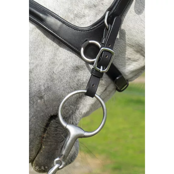 F.R.A. Runa kombi fekete bőr kantár szárral