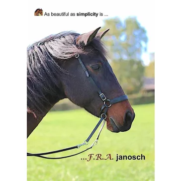   F.R.A. Janosh bőr zabla nélküli kantár bőrszárral (syst.4) barna réz csatos,cob