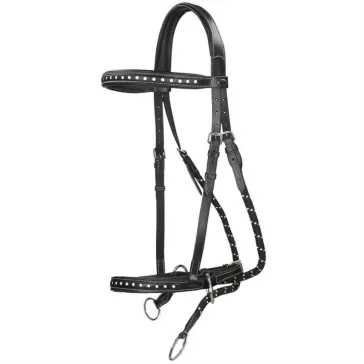 F.R.A. Taiga zablanélküli bőr kantár szárral (syst.5)