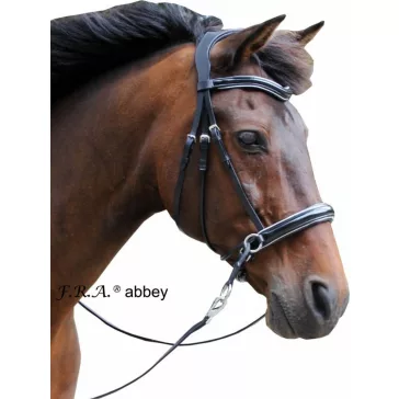   F.R.A. Abbey zabla nélküli kantár szárral (syst.5) fekete