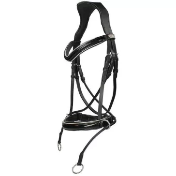   F.R.A. Abbey zabla nélküli kantár szárral (syst.5) fekete