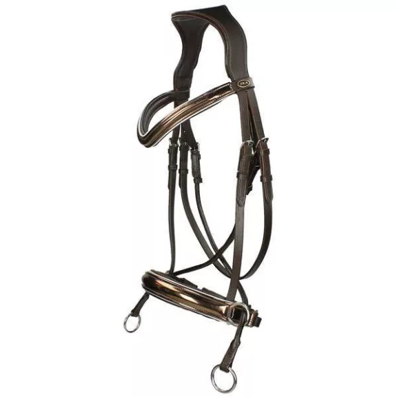 F.R.A. Abbey zabla nélküli kantár szárral (syst.5) barna cob