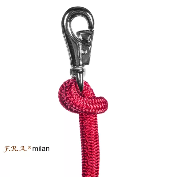 FRA Milan kötél piros, bull karab. bőr csapó 4,2m, 18mm vtg