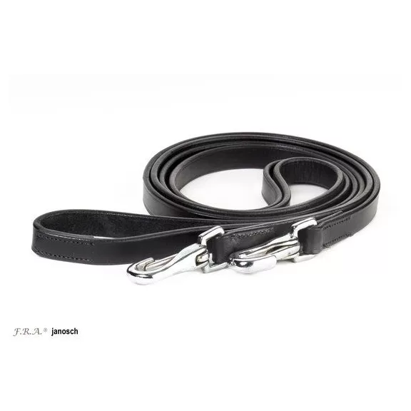 F.R.A. Janosch hosszú szár bőr 1220cm, karabíneres, fekete