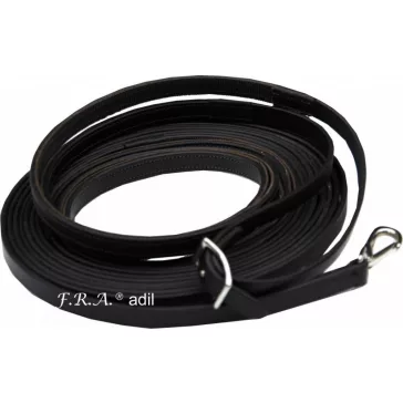   F.R.A. Adil hosszú szár bőr csúszásmentes ,karabíneres, fekete