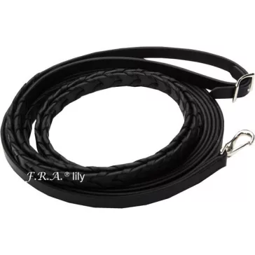   F.R.A. Lily hosszú szár bőr csúszásmentes 680cm, karabíneres, fekete