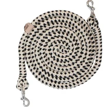   F.R.A. Madora / szövött, pamut szár 12mm, karabínerrel 300cm "E" natúr/fekete