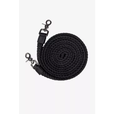   F.R.A. Gabi / lapos szövött, pamut szár 25mm, karabínerrel fekete