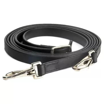   F.R.A. szár Dandy simított bőr 15mm középen csattal és karabínerrel, fekete