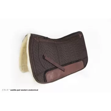   F.R.A. Western nyeregalátét de luxe extra 3 zsebbel, betétekkel 64 cm, barna/natúr(5)