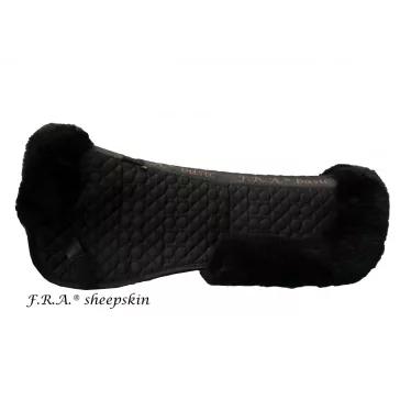   F.R.A. Nyeregemelő bárányszőrrel luxury XL, fekete/fekete