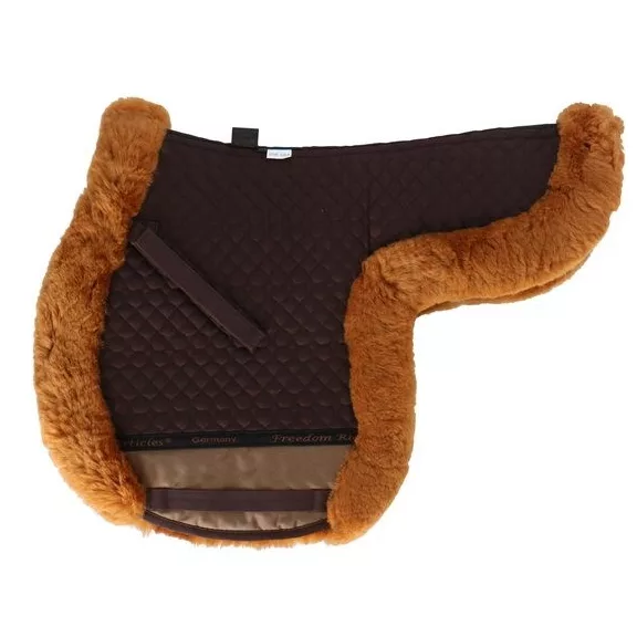 F.R.A. nyeregalátét teljes bárányszőr de luxe díjlovas barna/camel F.R.A. nyeregalátét teljes bárányszőr de luxe díjlovas barna/camel