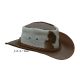 F.R.A. Faria / western kalap angol barna kombinált bőr 53/55cm S