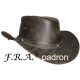 F.R.A. Padron / western kalap barna antique marhabőr 56-58cm M
