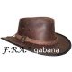 F.R.A. Gabana / western kalap barna hasítottbőr 59-60cm L