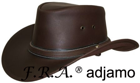 F.R.A. Adjamo / western kalap barna marhabőr 53-55cm S