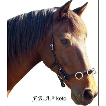 F.R.A. Keto/ Cavesson, fekete bőr,  láncos orr rész