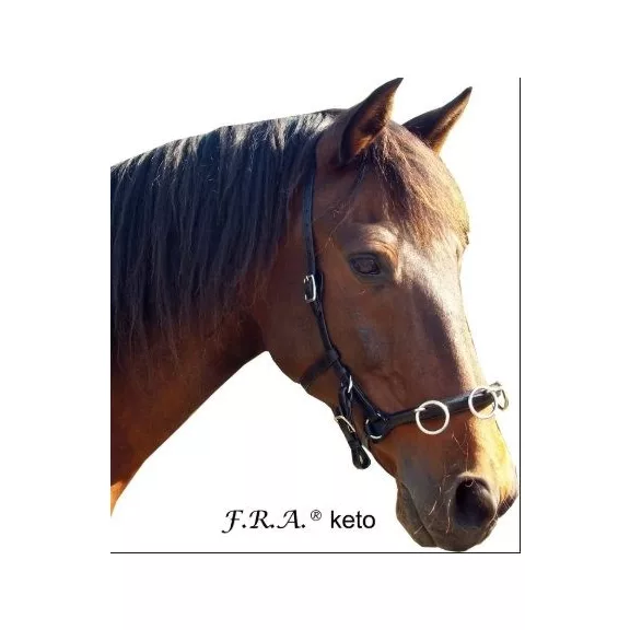 F.R.A. Keto/ Cavesson, havanna barna bőr, láncos orr rész