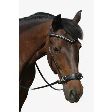  F.R.A. Wendy B / Cavesson, zabla nélküli kantár, fekete olasz bőr, bőr szár